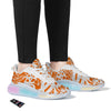 Orange Urban Graffiti Text Print Pattern Running Sneakers-grizzshop