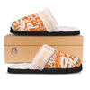 Orange Urban Graffiti Text Print Pattern Slippers-grizzshop