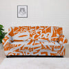 Orange Urban Graffiti Text Print Pattern Sofa Cover-grizzshop