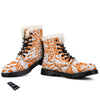 Orange Urban Graffiti Text Print Pattern Winter Boots-grizzshop