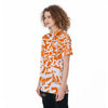 Orange Urban Graffiti Text Print Pattern Women's Golf Shirts-grizzshop