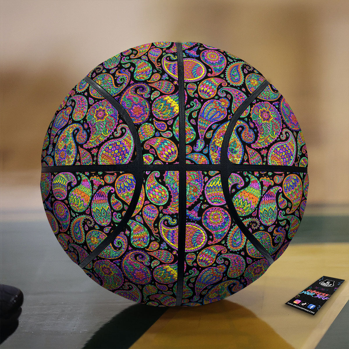 Pink Cactus Print Pattern Basketball