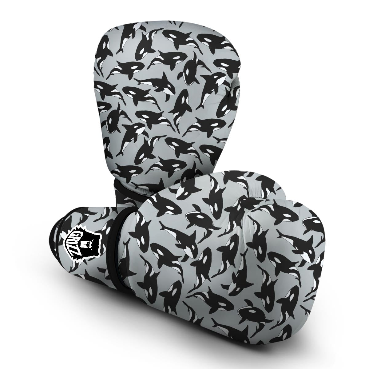 Orca Killer Whale Print Pattern Boxing Gloves-grizzshop