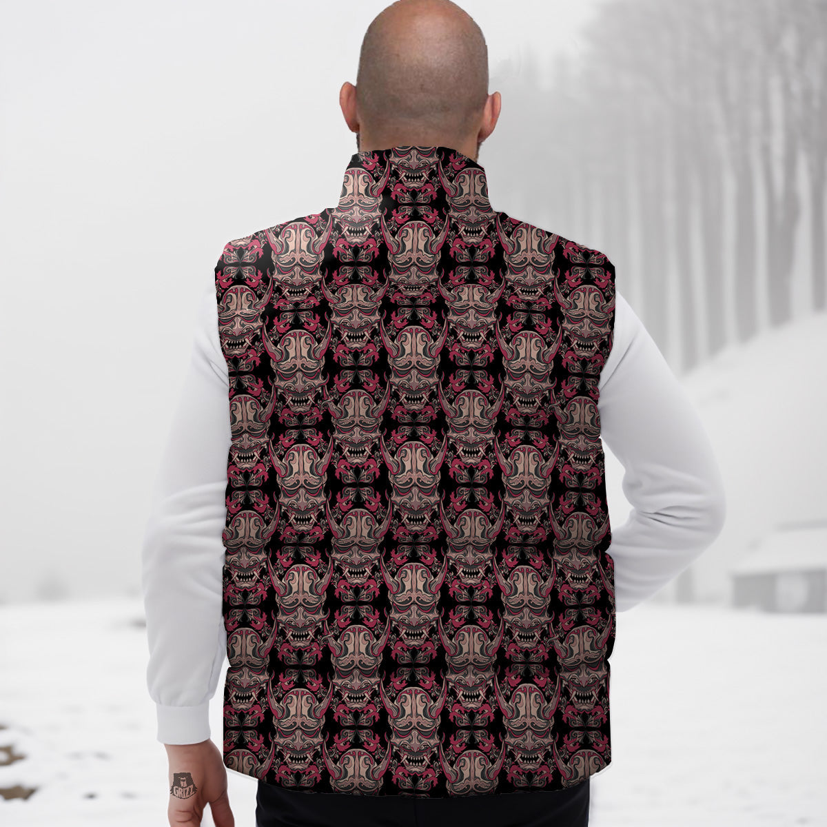 Orca Killer Whale Print Pattern Down Vest-grizzshop