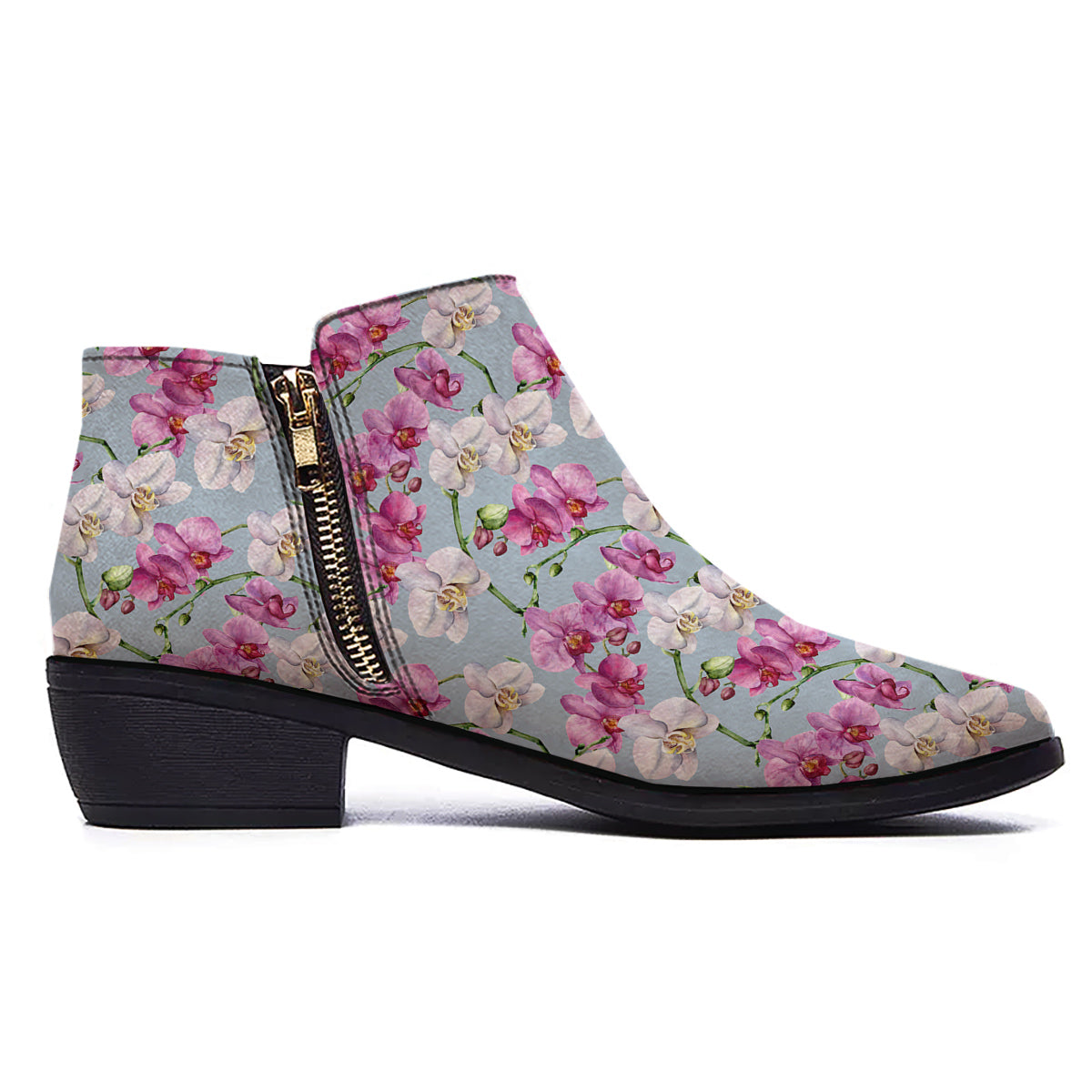 Orchid Cute Print Ankle Boots-grizzshop