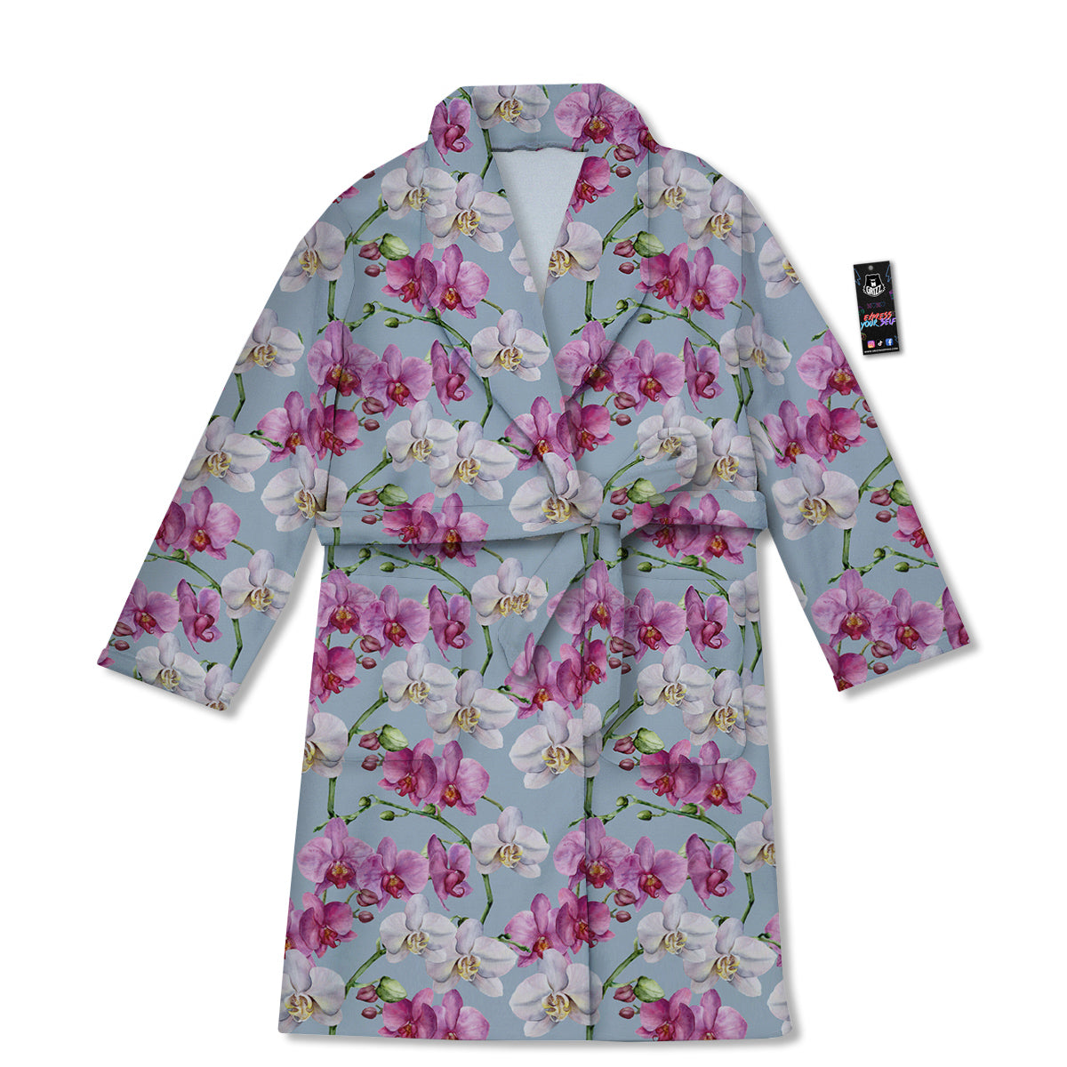 Orchid Cute Print Bathrobe-grizzshop
