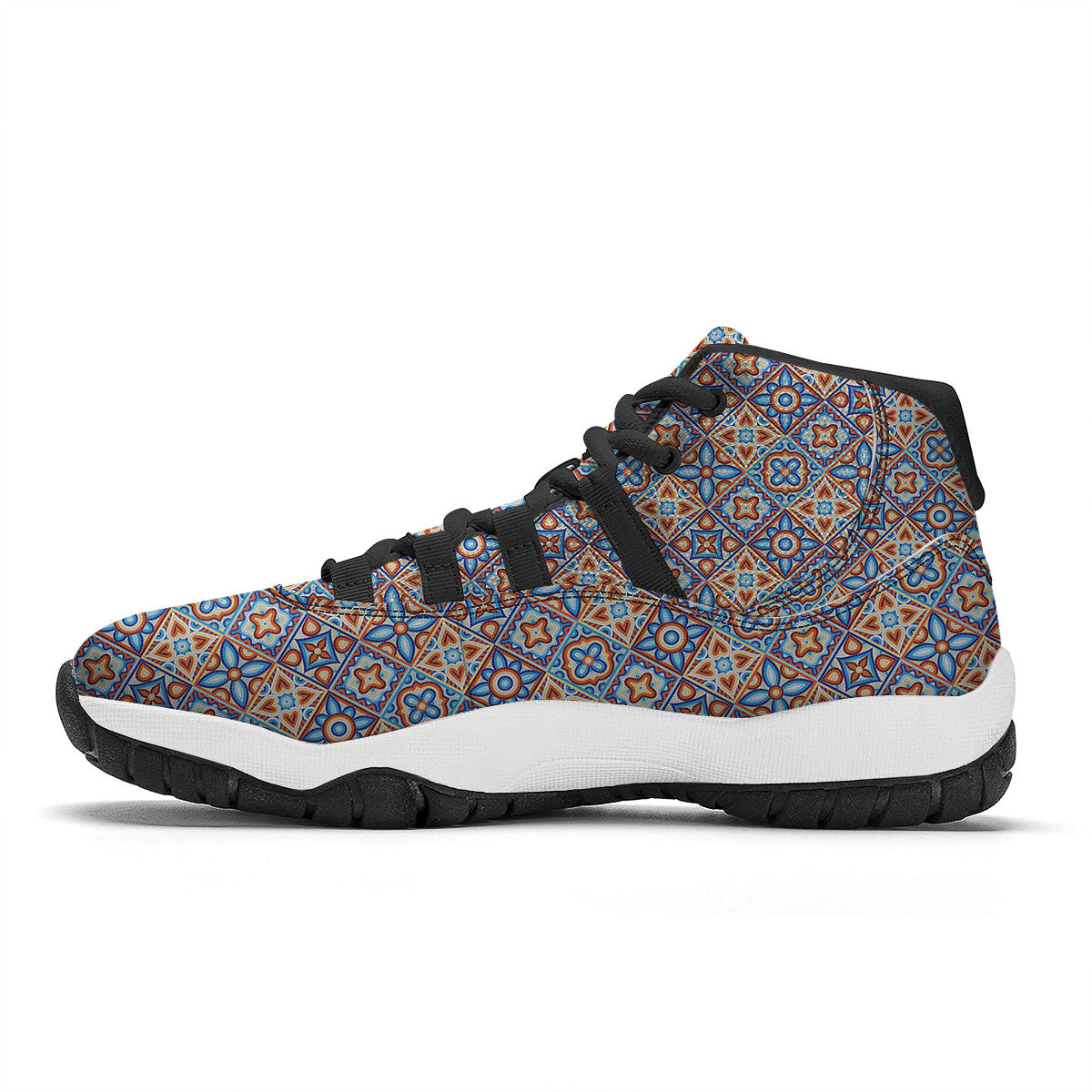 Orchid Cute Print Black Bball Shoes-grizzshop