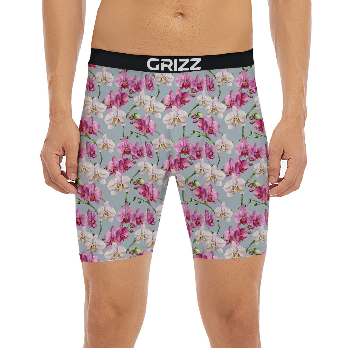 Orchid Cute Print Boxer Briefs-grizzshop
