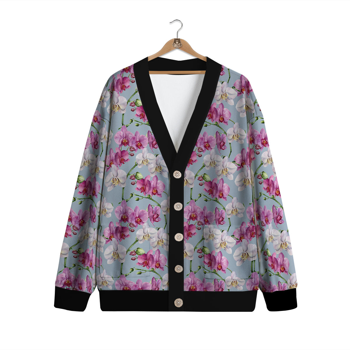 Orchid Cute Print Cardigan-grizzshop