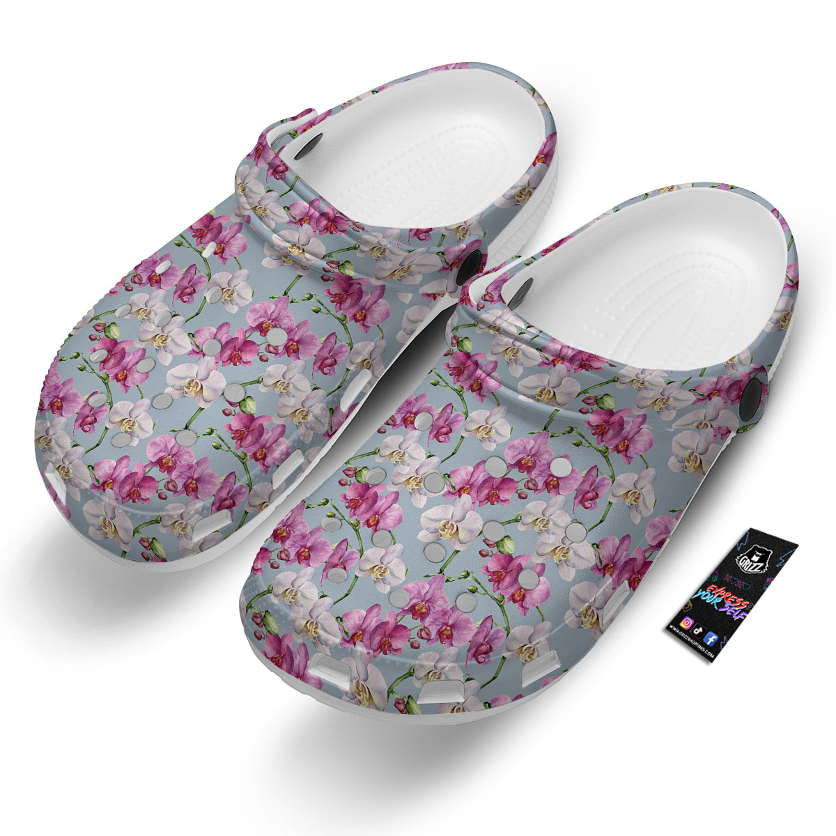 Orchid Cute Print Clog-grizzshop