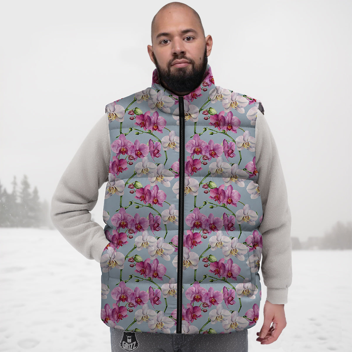 Orchid Cute Print Down Vest