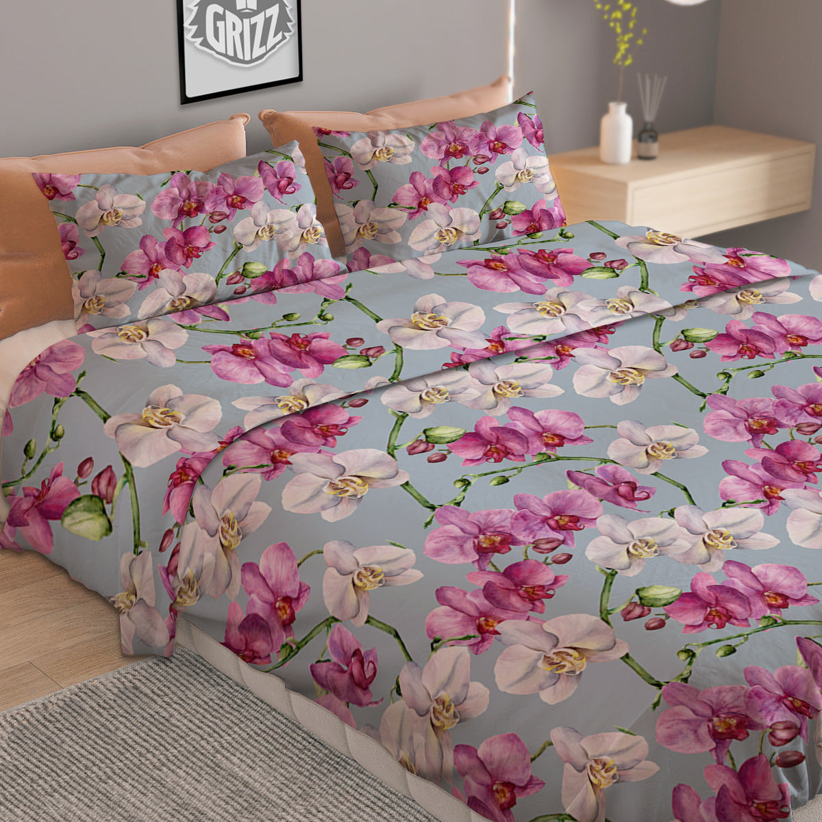 Orchid Cute Print Duvet Cover Bedding Set