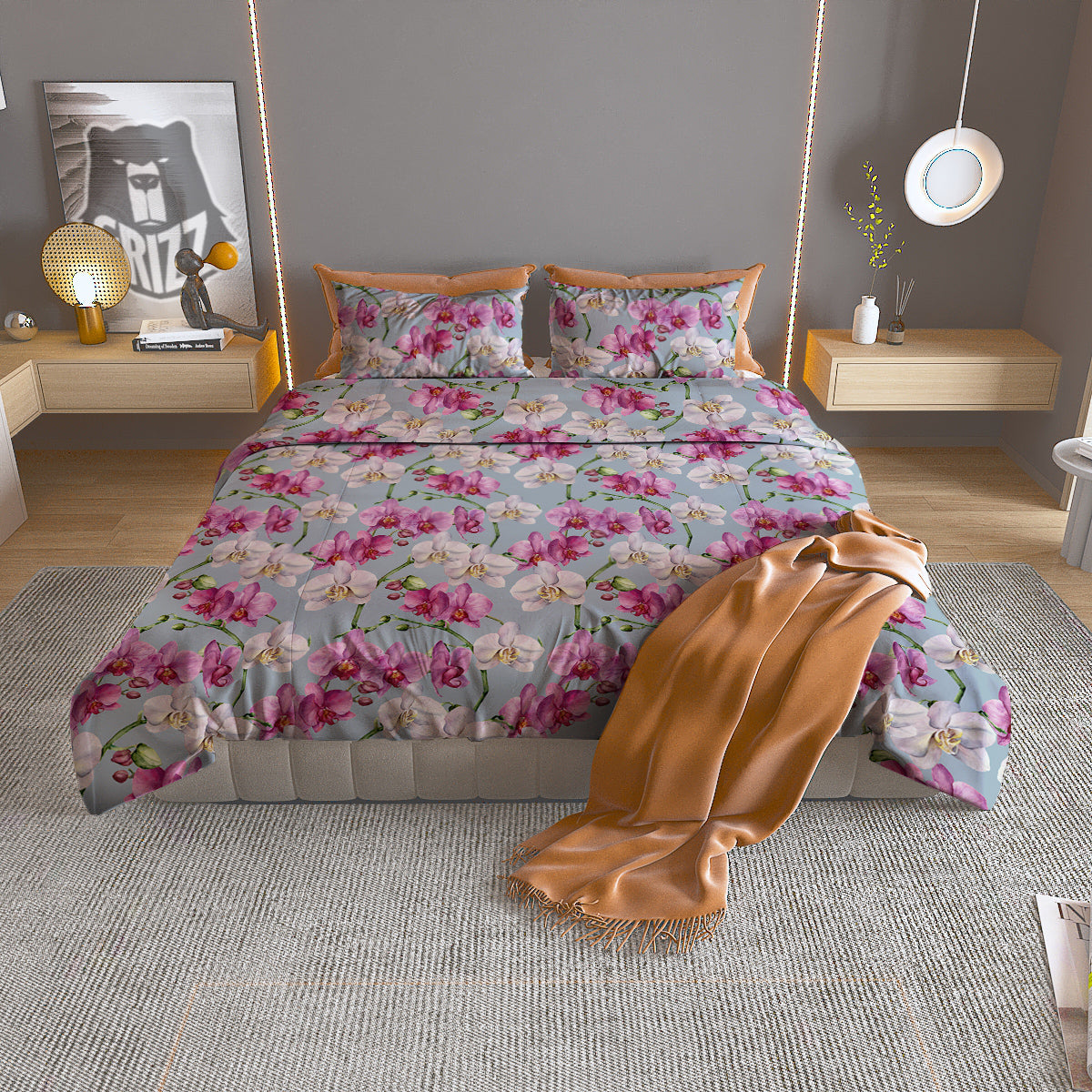 Orchid Cute Print Duvet Cover Bedding Set