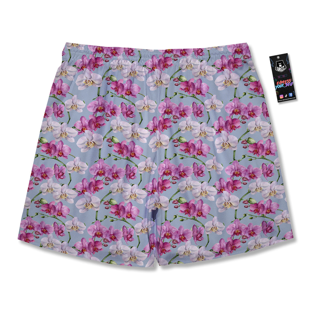 Orchid Cute Print Men's Running Shorts-grizzshop