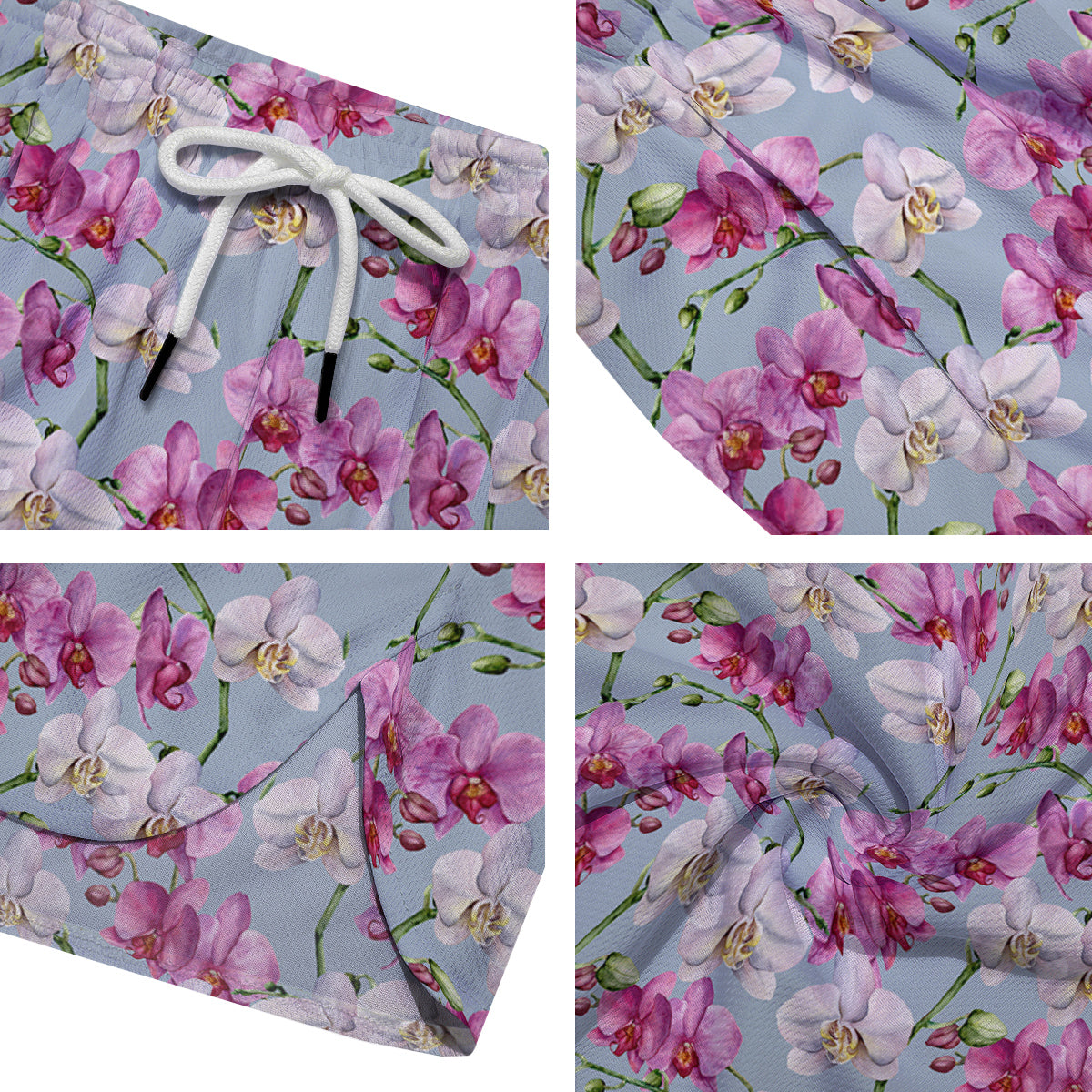 Orchid Cute Print Men's Running Shorts-grizzshop