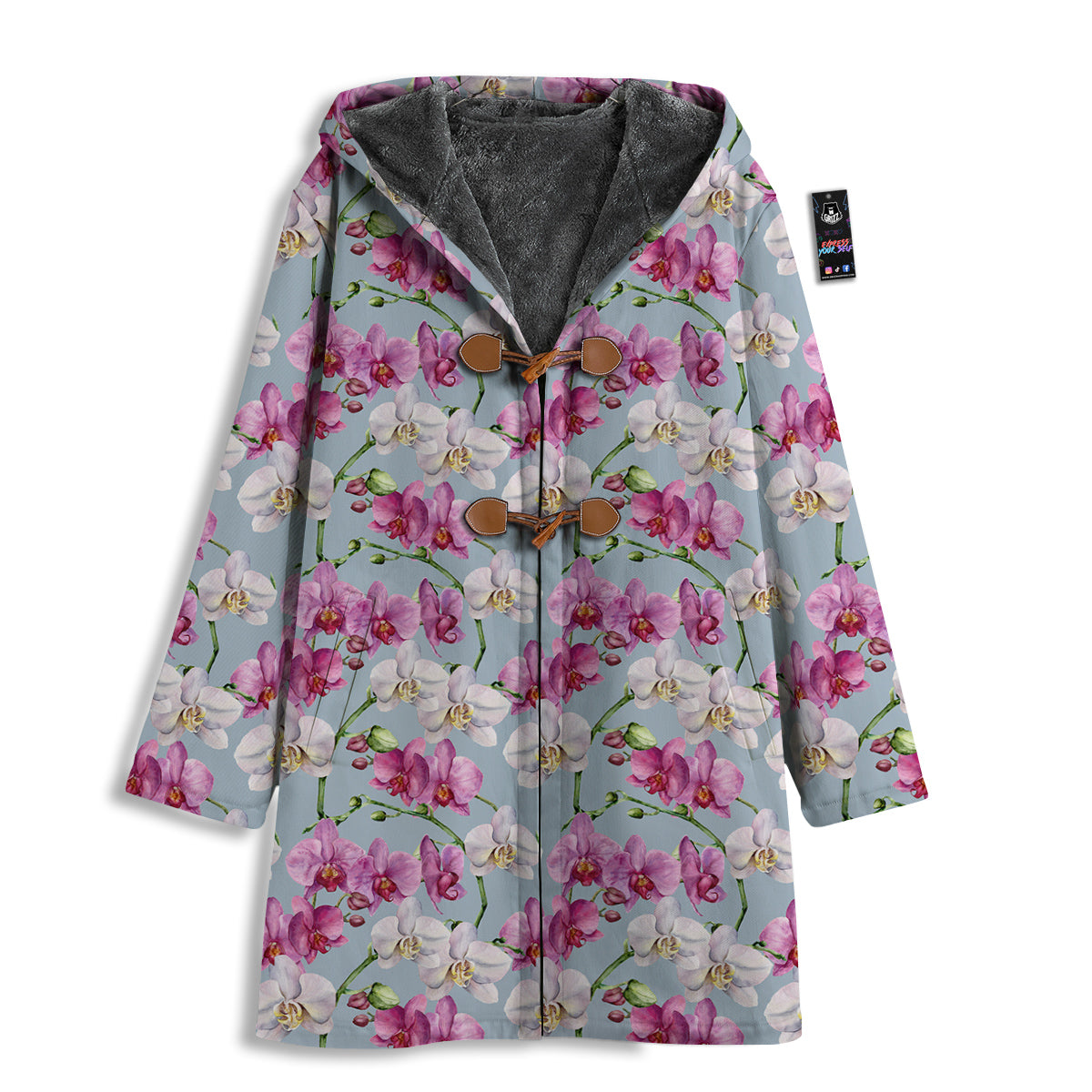 Orchid Cute Print Men's Windbreaker Jacket-grizzshop