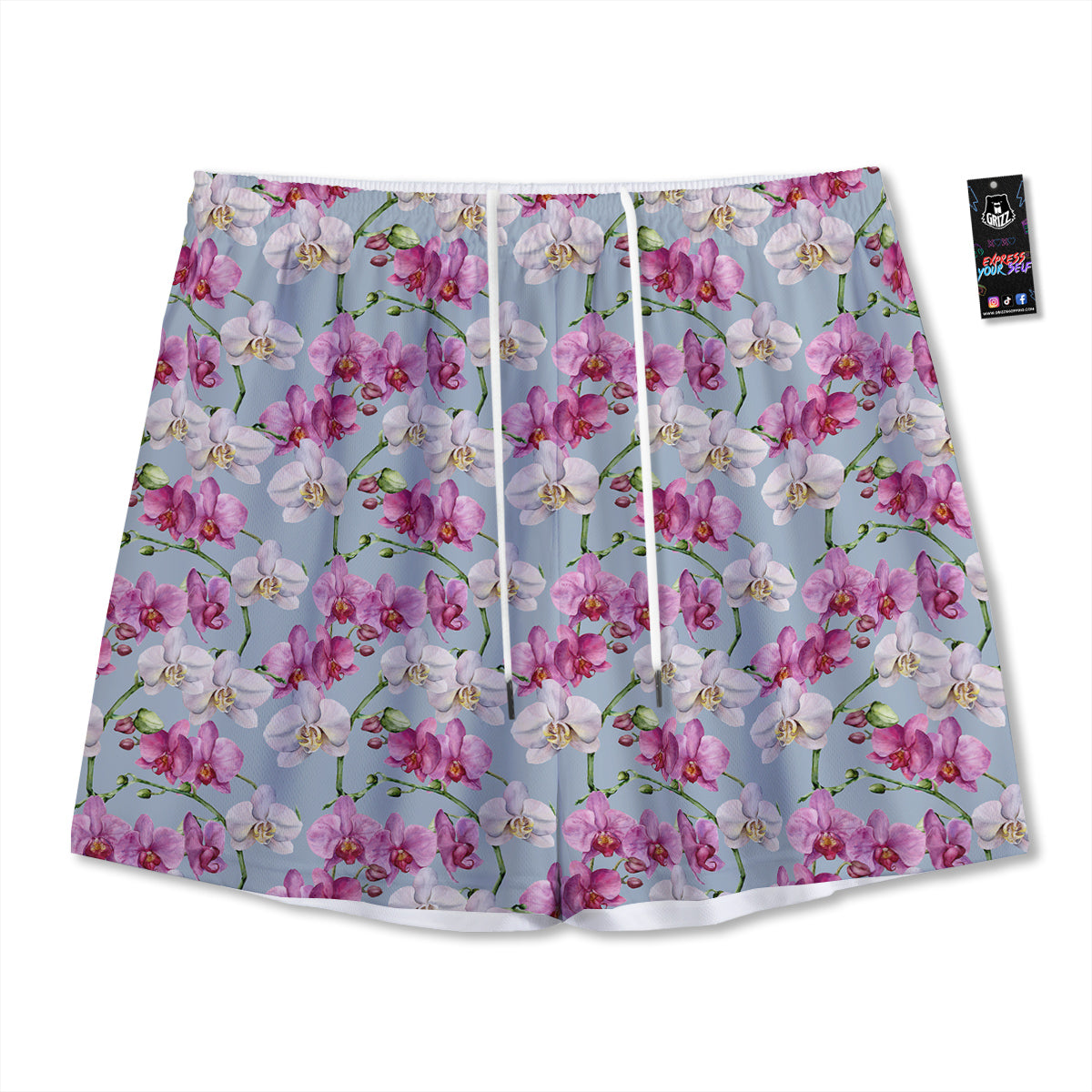 Orchid Cute Print Mesh Shorts
