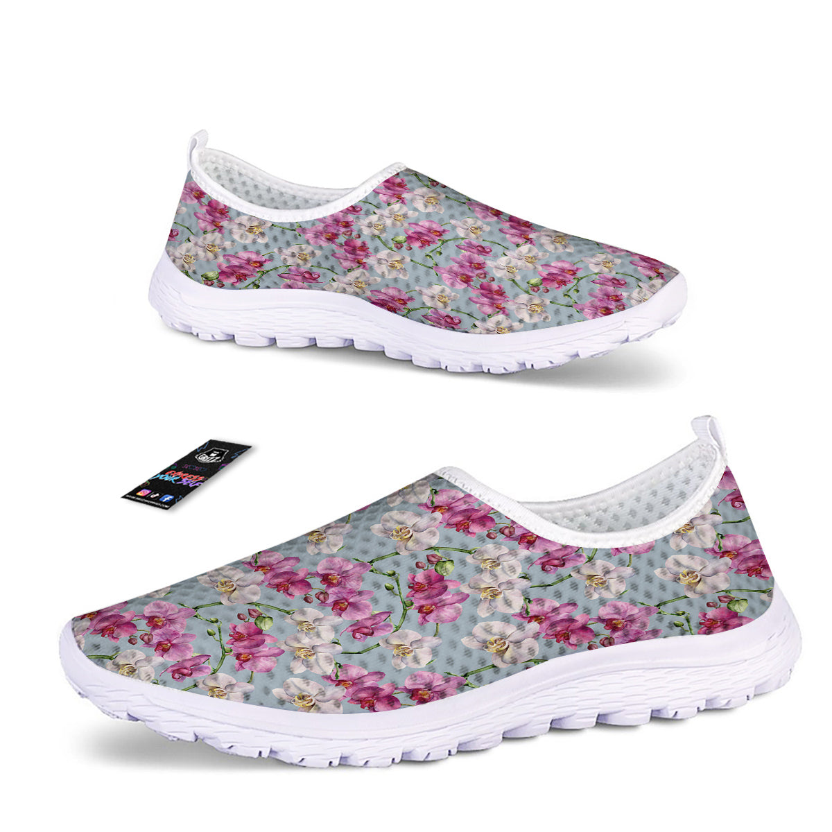 Orchid Cute Print Nurse Shoes-grizzshop