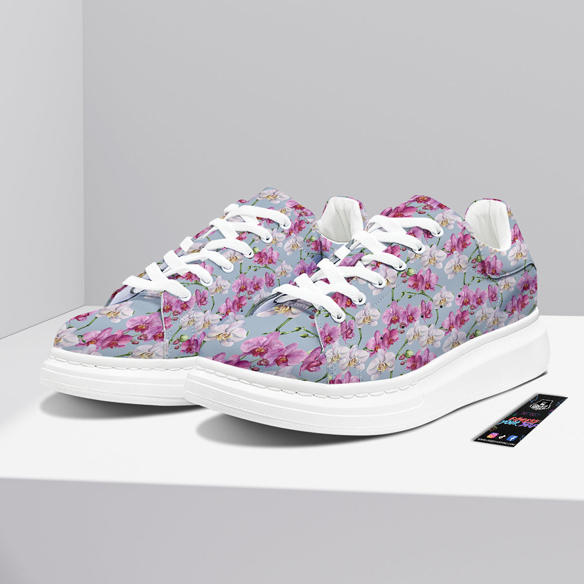 Orchid Cute Print Platform Shoes-grizzshop