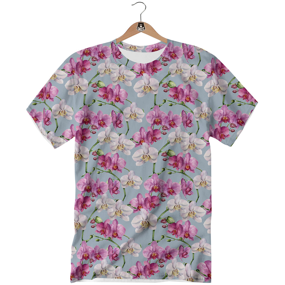 Orchid Cute Print T-Shirt-grizzshop