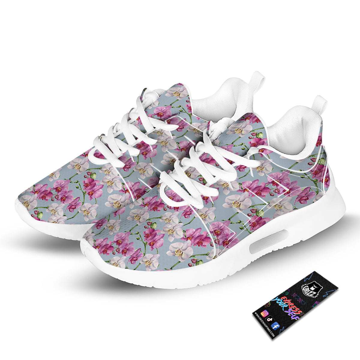 Orchid Cute Print Tennis Shoes-grizzshop
