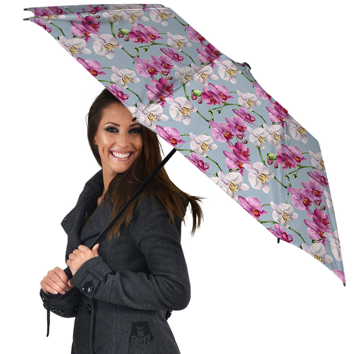 Orchid Cute Print Umbrella-grizzshop
