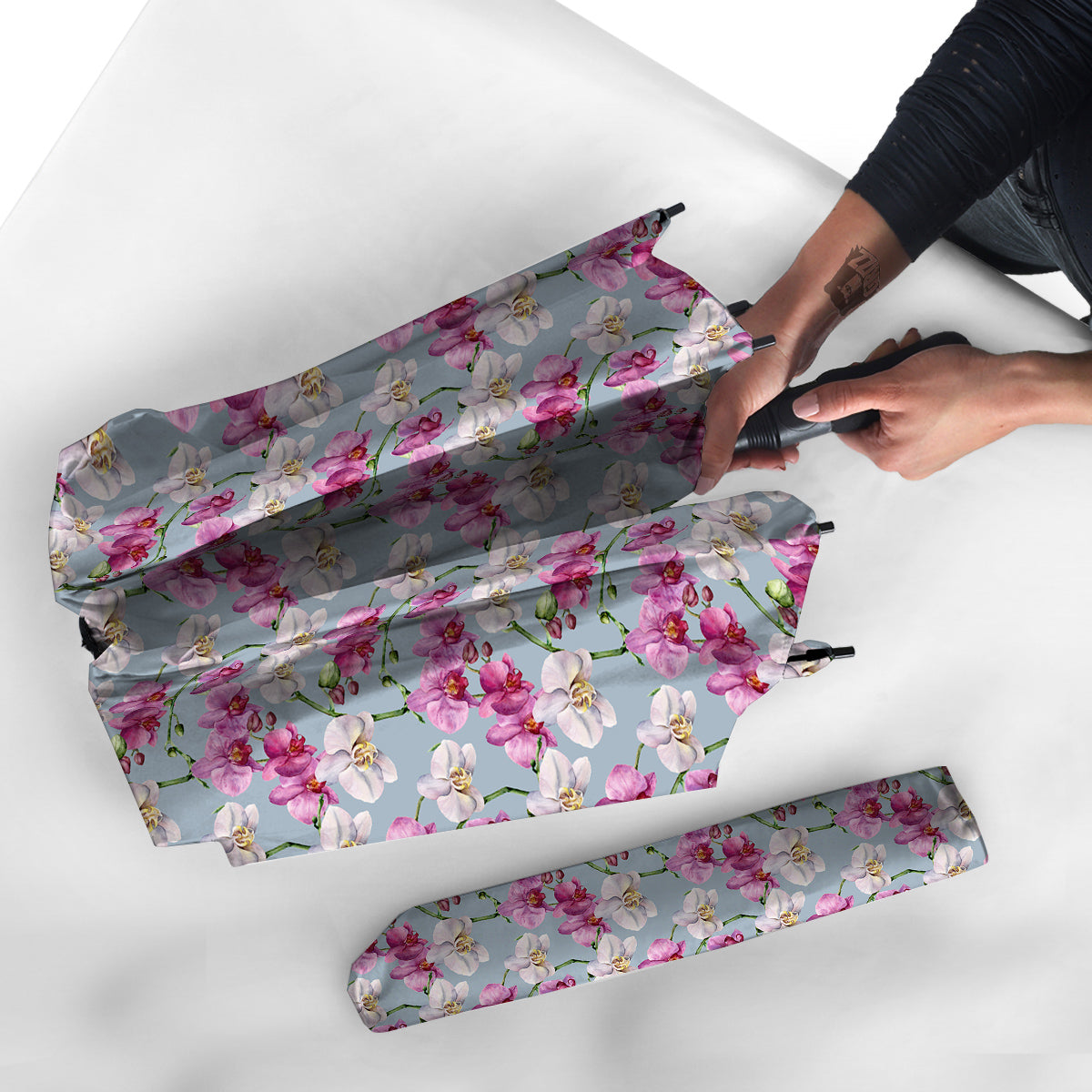 Orchid Cute Print Umbrella-grizzshop