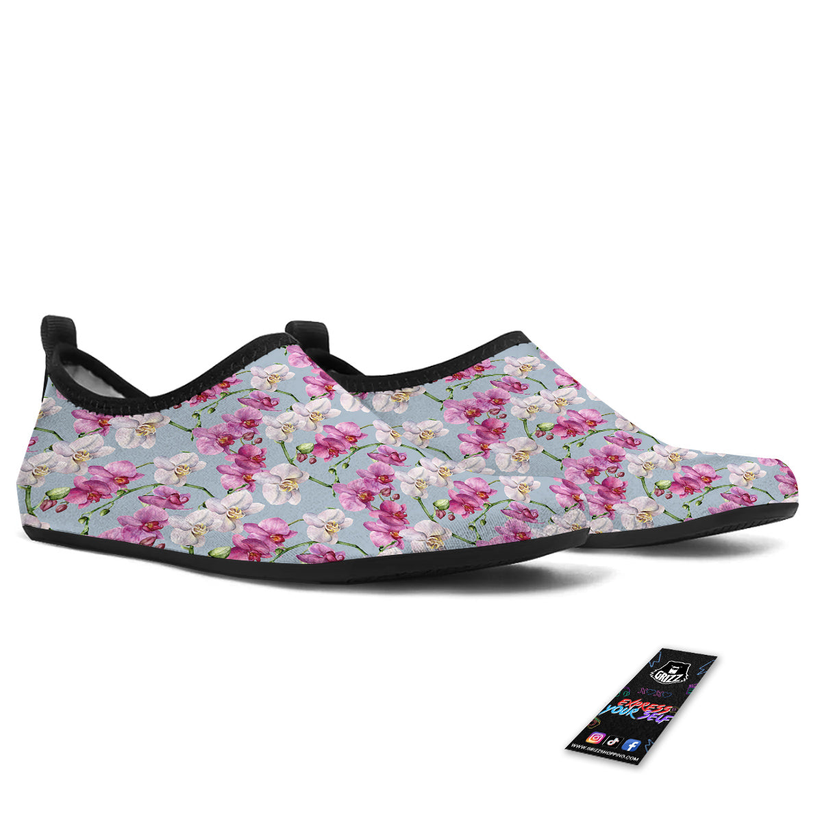 Orchid Cute Print Water Shoes-grizzshop