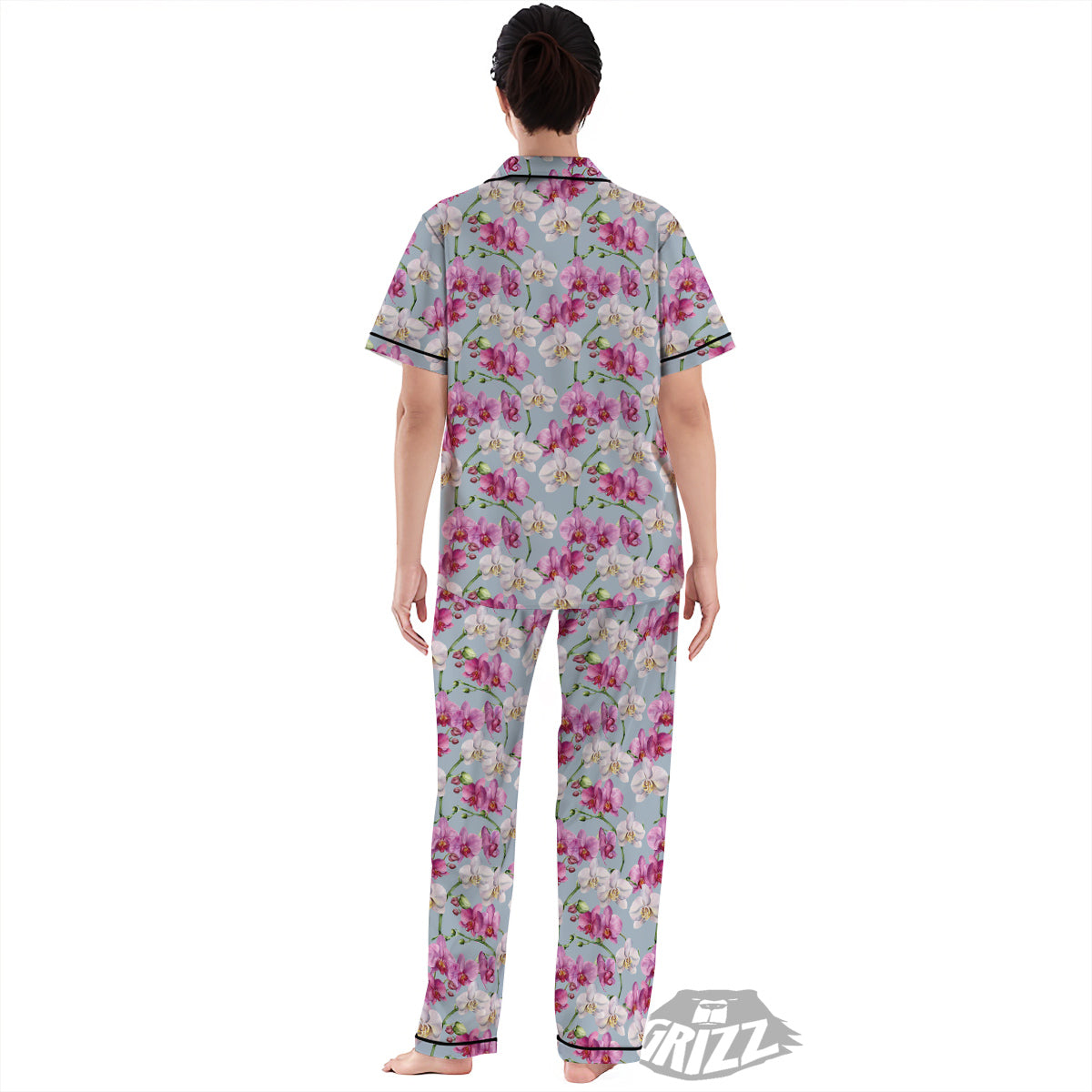 Orchid Cute Print Women's Pajamas Set-grizzshop