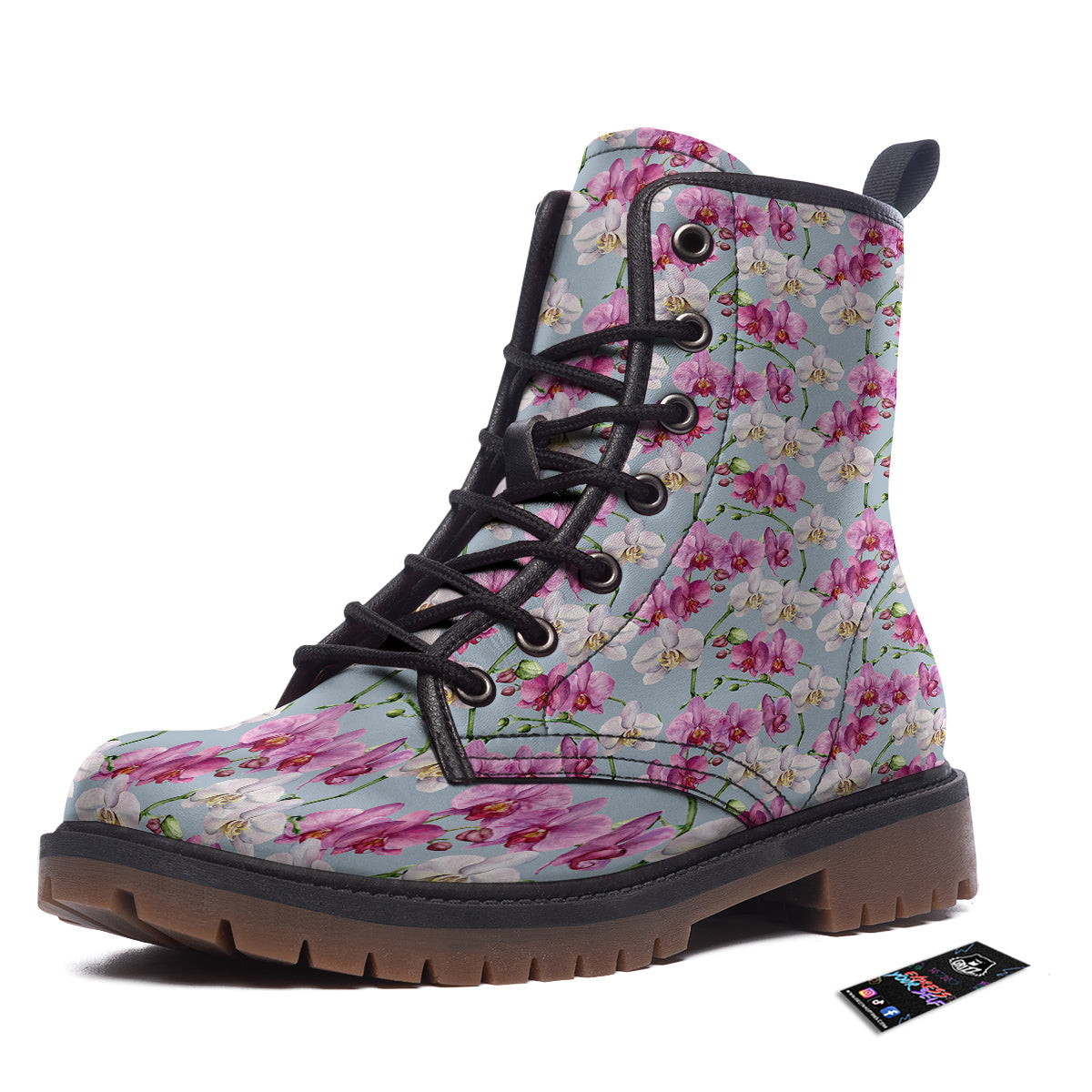 Orchid Cute Print Work Boots-grizzshop