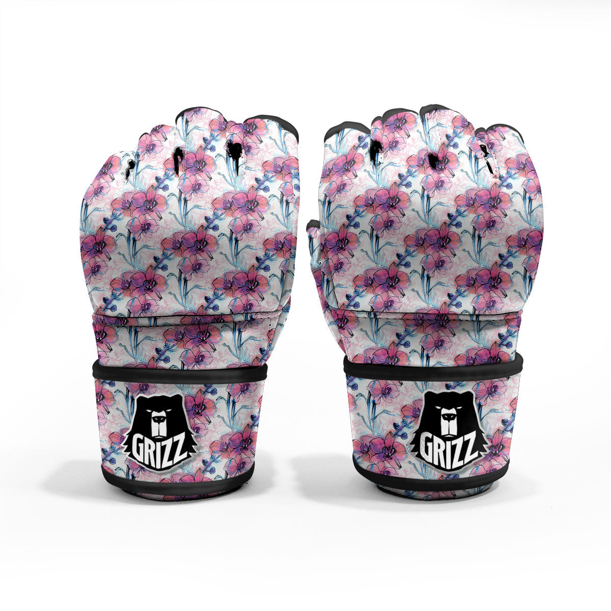 Orchid Drawing Print Pattern MMA Gloves-grizzshop