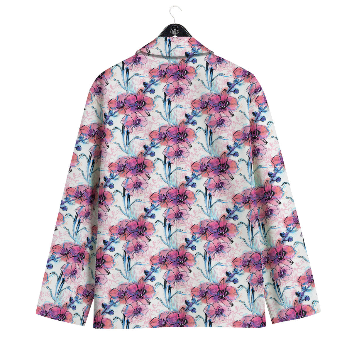 Orchid Drawing Print Pattern Men's Sport Coat-grizzshop