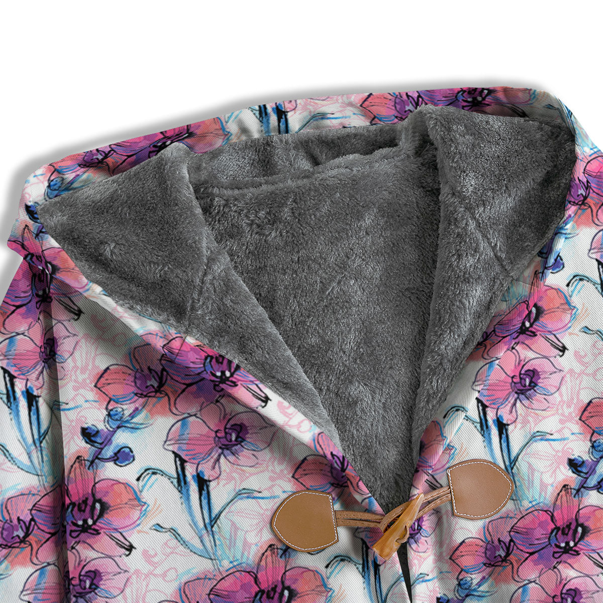 Orchid Drawing Print Pattern Men's Windbreaker Jacket-grizzshop