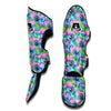 Orchid Exotic Pink Print Pattern Muay Thai Shin Guards-grizzshop