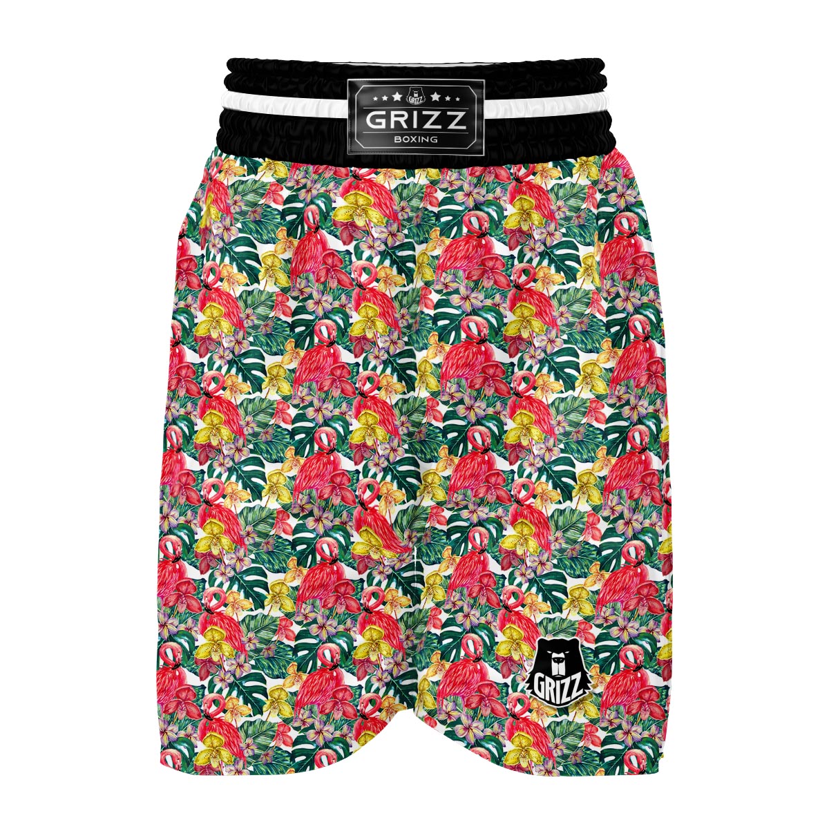 Orchid Flamingo Boxing Shorts-grizzshop