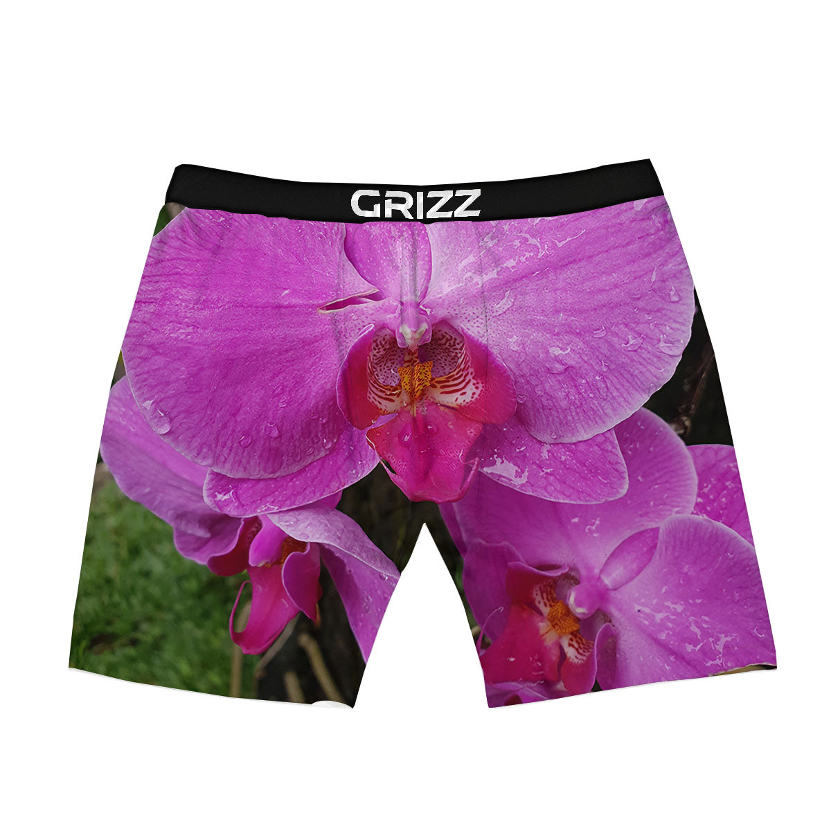 Orchid Flower Magenta Print Boxer Briefs-grizzshop
