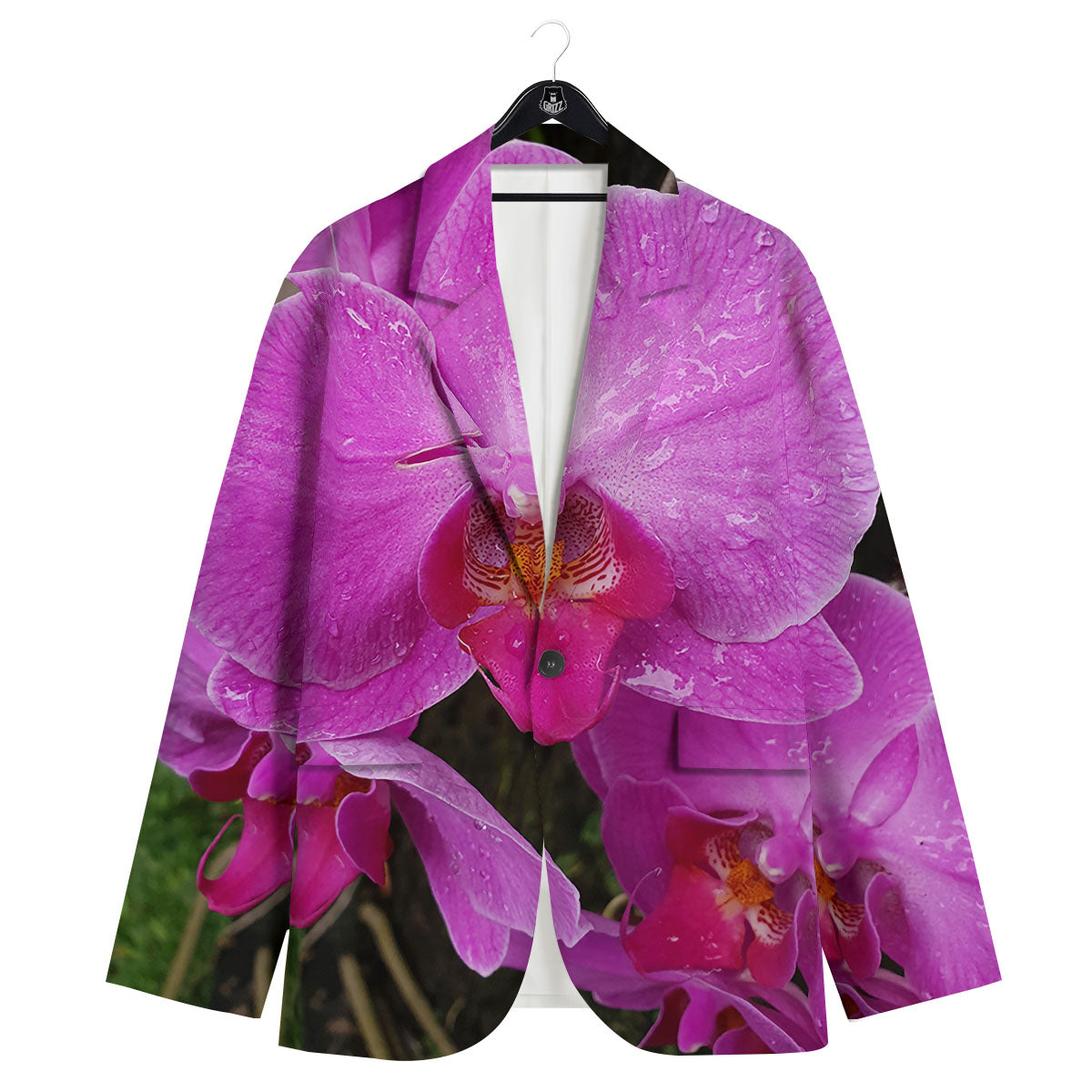 Orchid Flower Magenta Print Men's Sport Coat-grizzshop