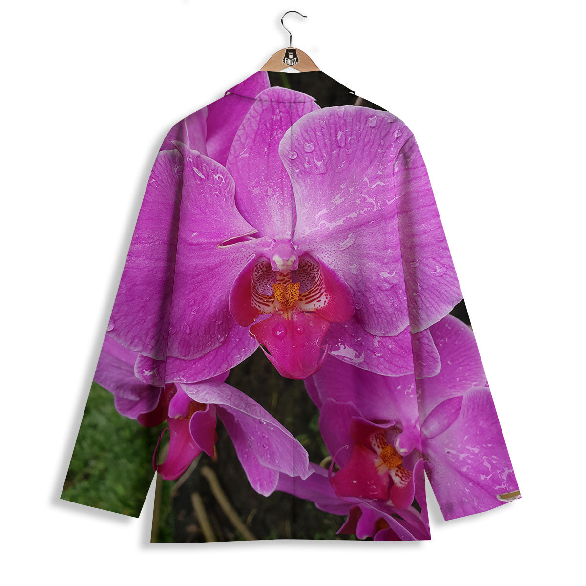 Orchid Flower Magenta Print Women's Blazer-grizzshop