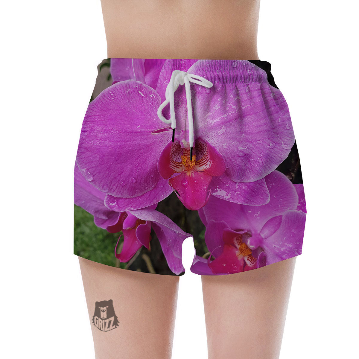 Orchid Flower Magenta Print Women's Shorts-grizzshop