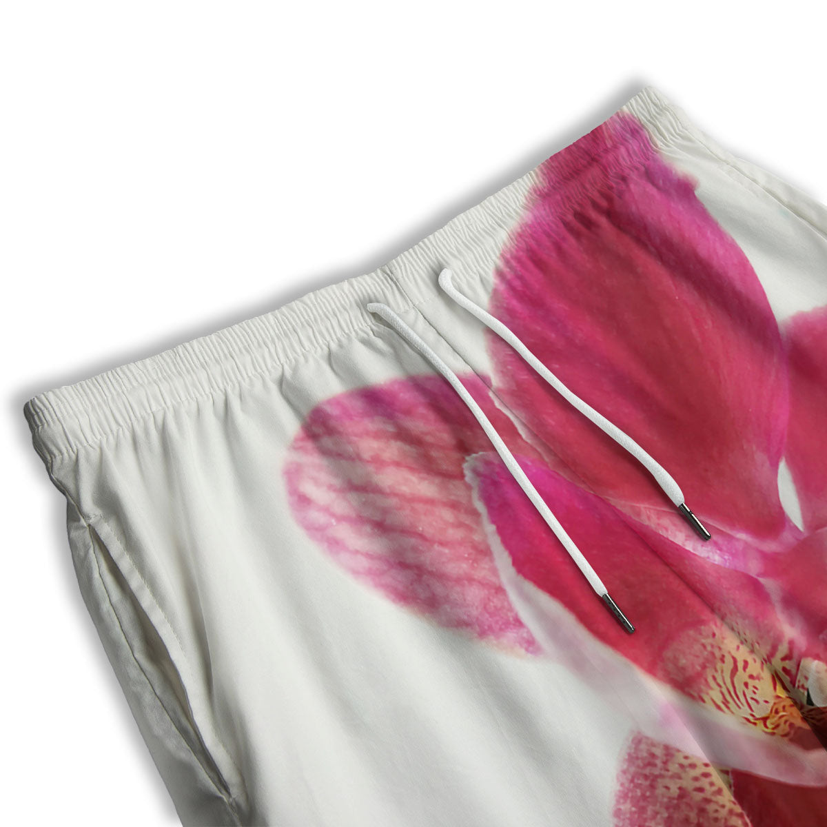 Orchid Flower Pink Print Men's Athletic Shorts