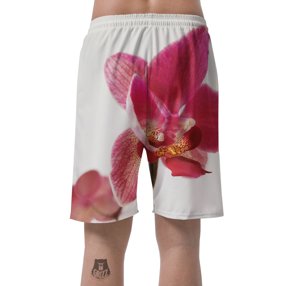 Orchid Flower Pink Print Men's Shorts-grizzshop
