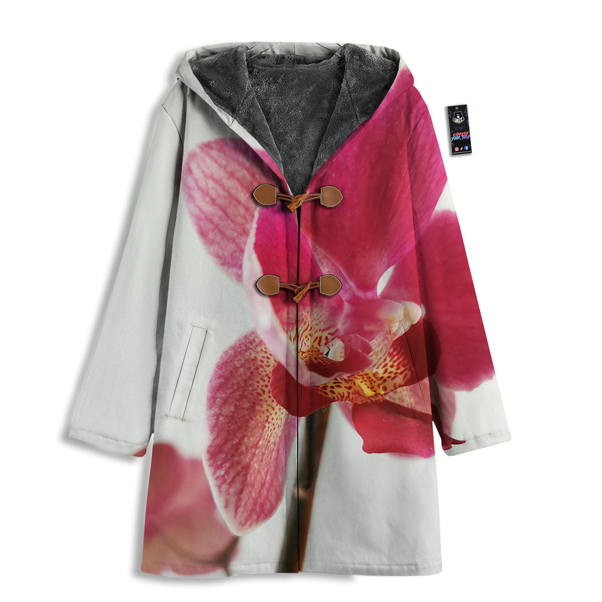 Orchid Flower Pink Print Men's Windbreaker Jacket-grizzshop