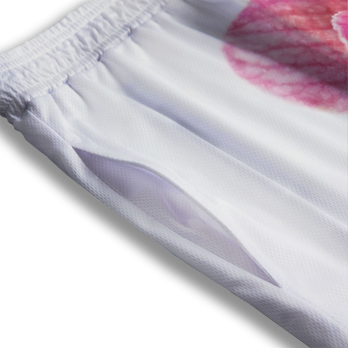 Orchid Flower Pink Print Mesh Shorts