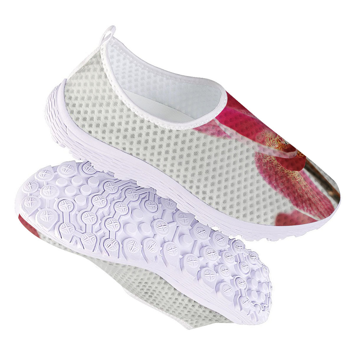 Orchid Flower Pink Print Nurse Shoes-grizzshop