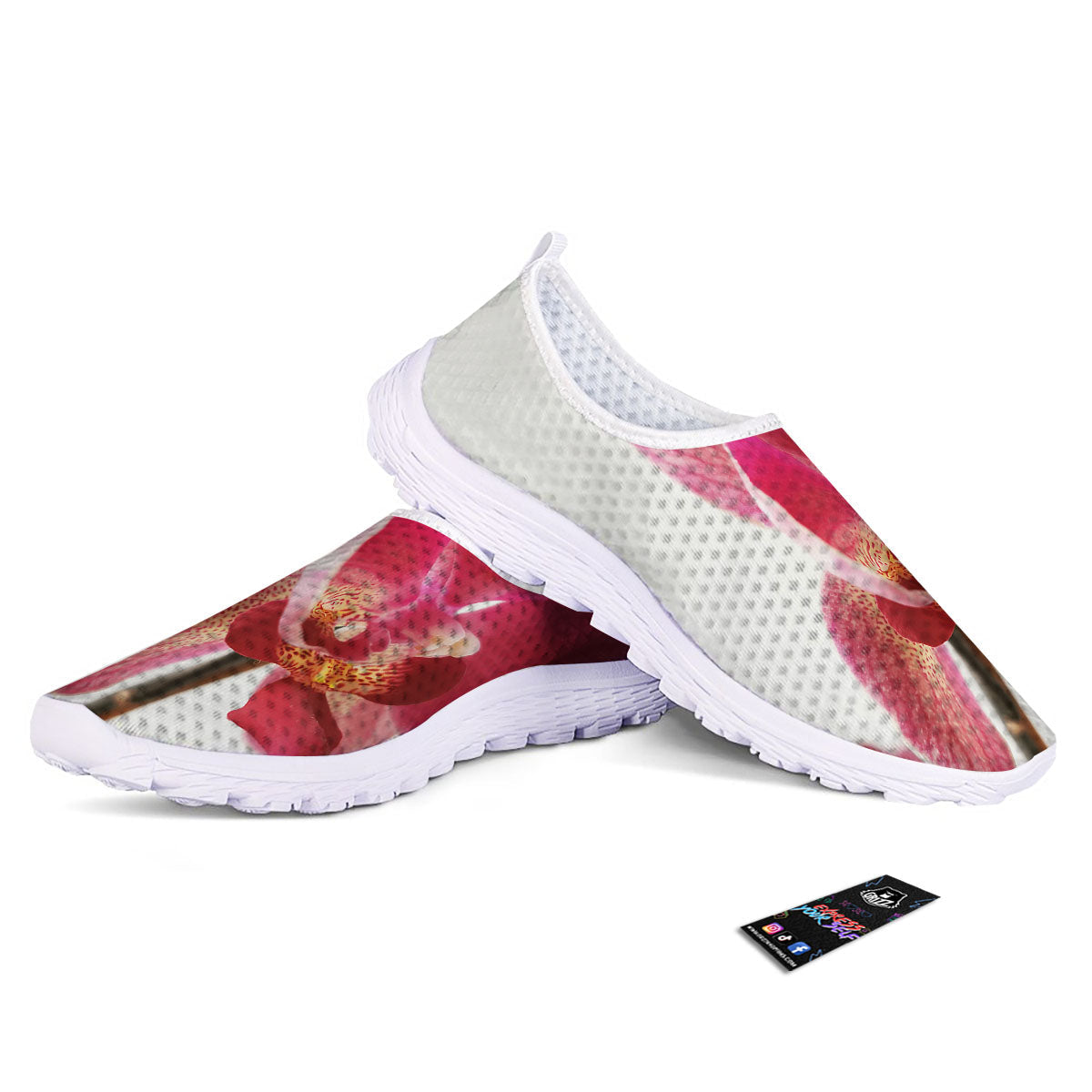 Orchid Flower Pink Print Nurse Shoes-grizzshop