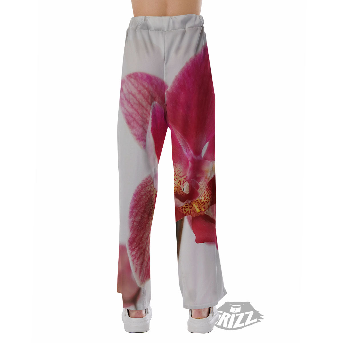 Orchid Flower Pink Print Pajama Pants-grizzshop