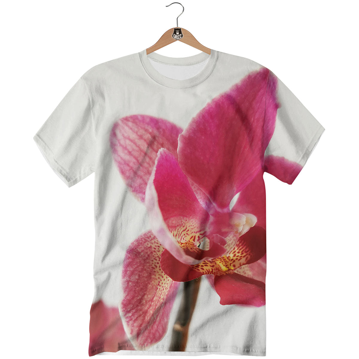 Orchid Flower Pink Print T-Shirt-grizzshop
