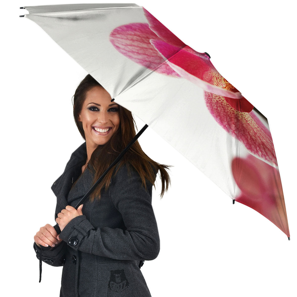 Orchid Flower Pink Print Umbrella-grizzshop