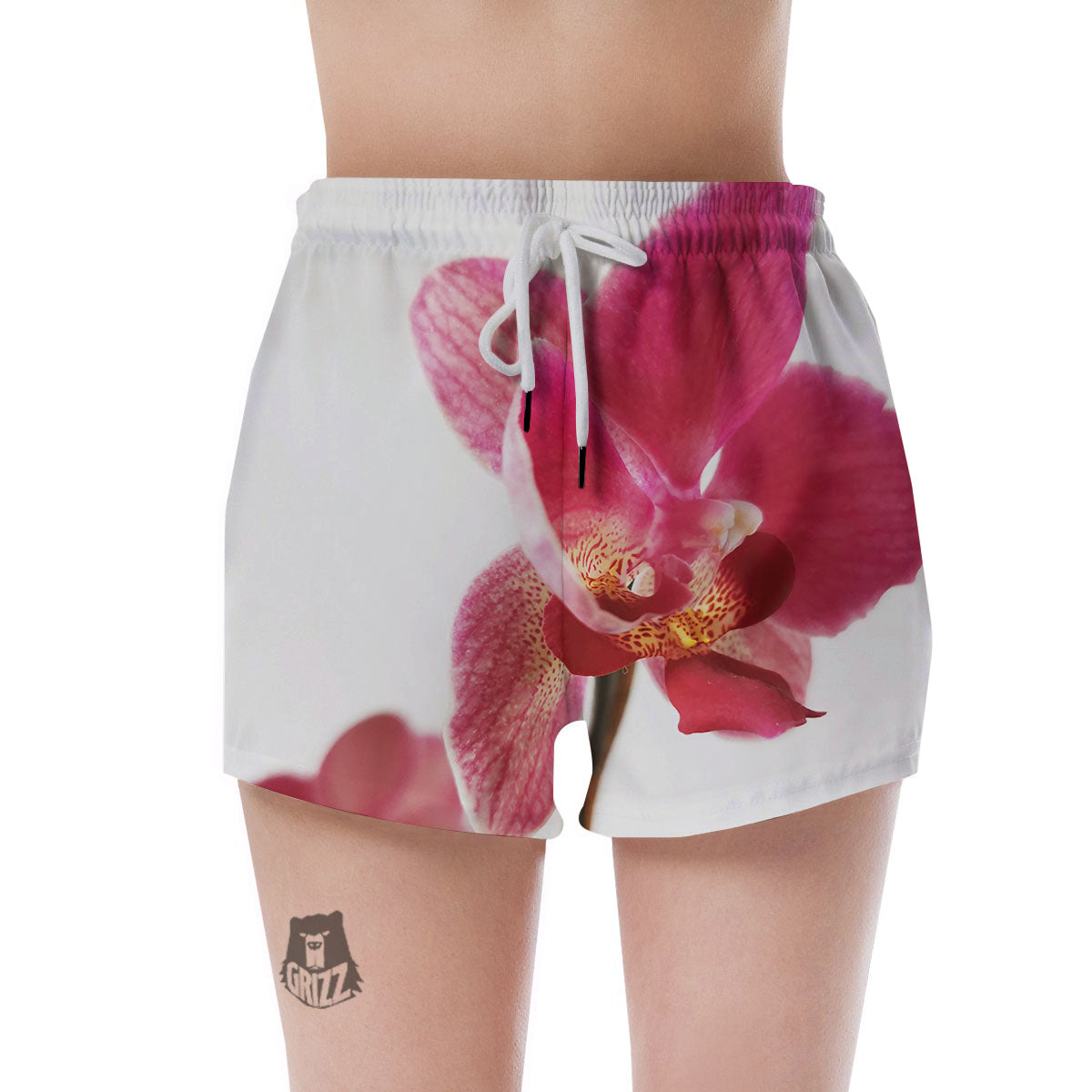 Orchid Flower Pink Print Women's Shorts-grizzshop