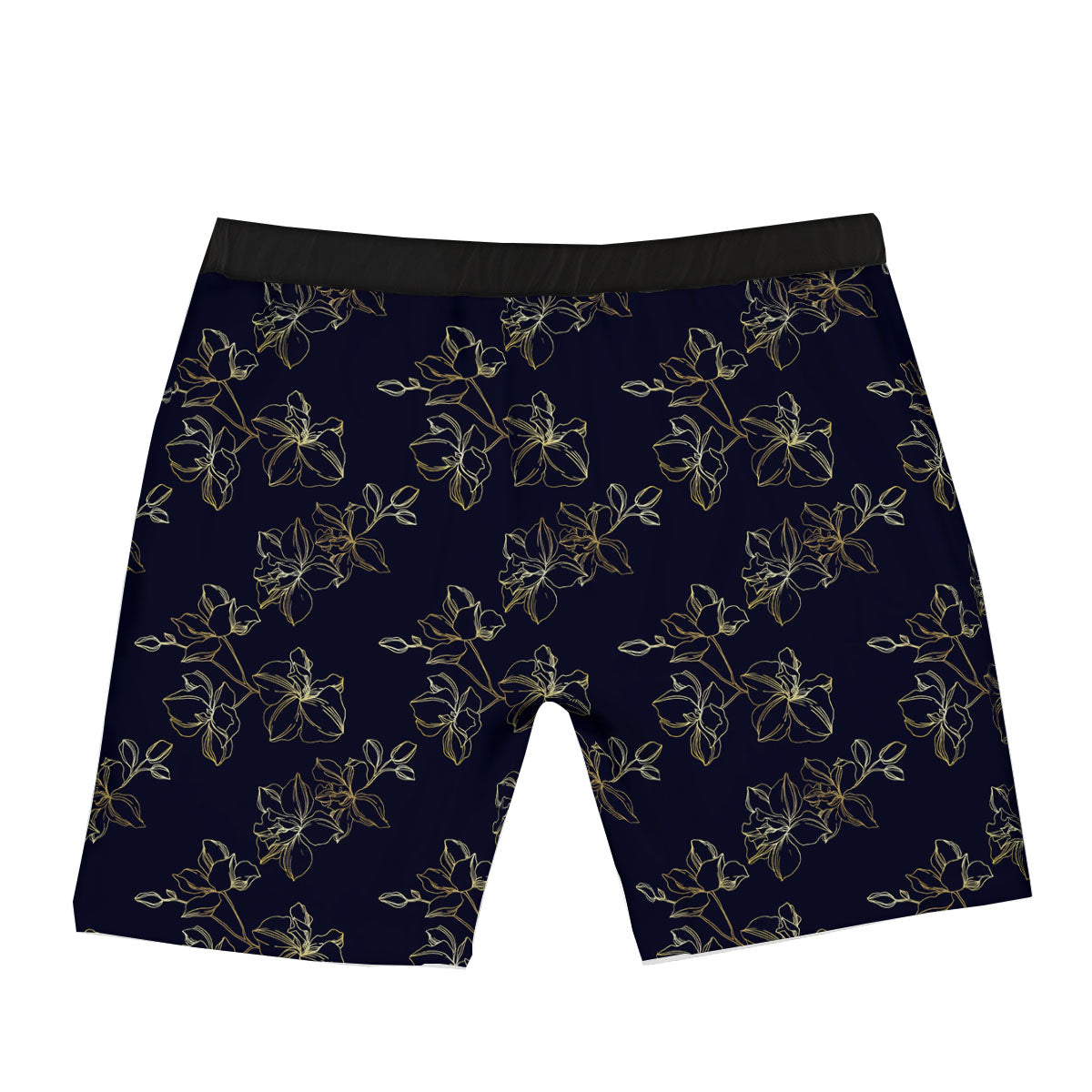 Orchid Golden Print Pattern Boxer Briefs-grizzshop